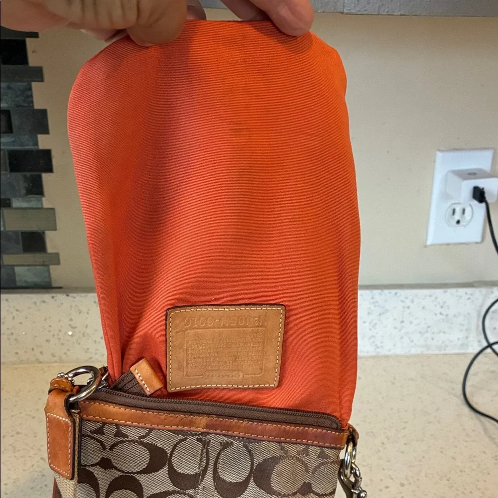 Coach Signature Brown Messenger Bag